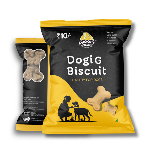 Dogi G Biscuits 55gm - 18 Packets, 100% Veg, Best For Street Dogs, Low Sugar, No Maida, Affordable biscuit