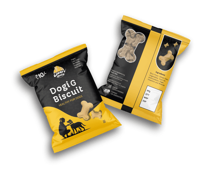 Dogi G Biscuits 55gm - 18 Packets, 100% Veg, Best For Street Dogs, Low Sugar, No Maida, Affordable biscuit